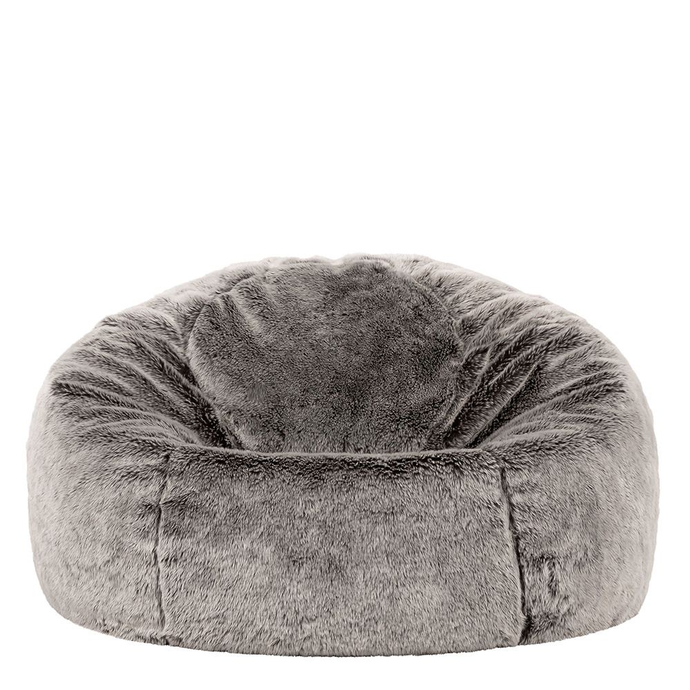 icon® Kenai Luxury Faux Fur Bean Bag, Arctic Wolf