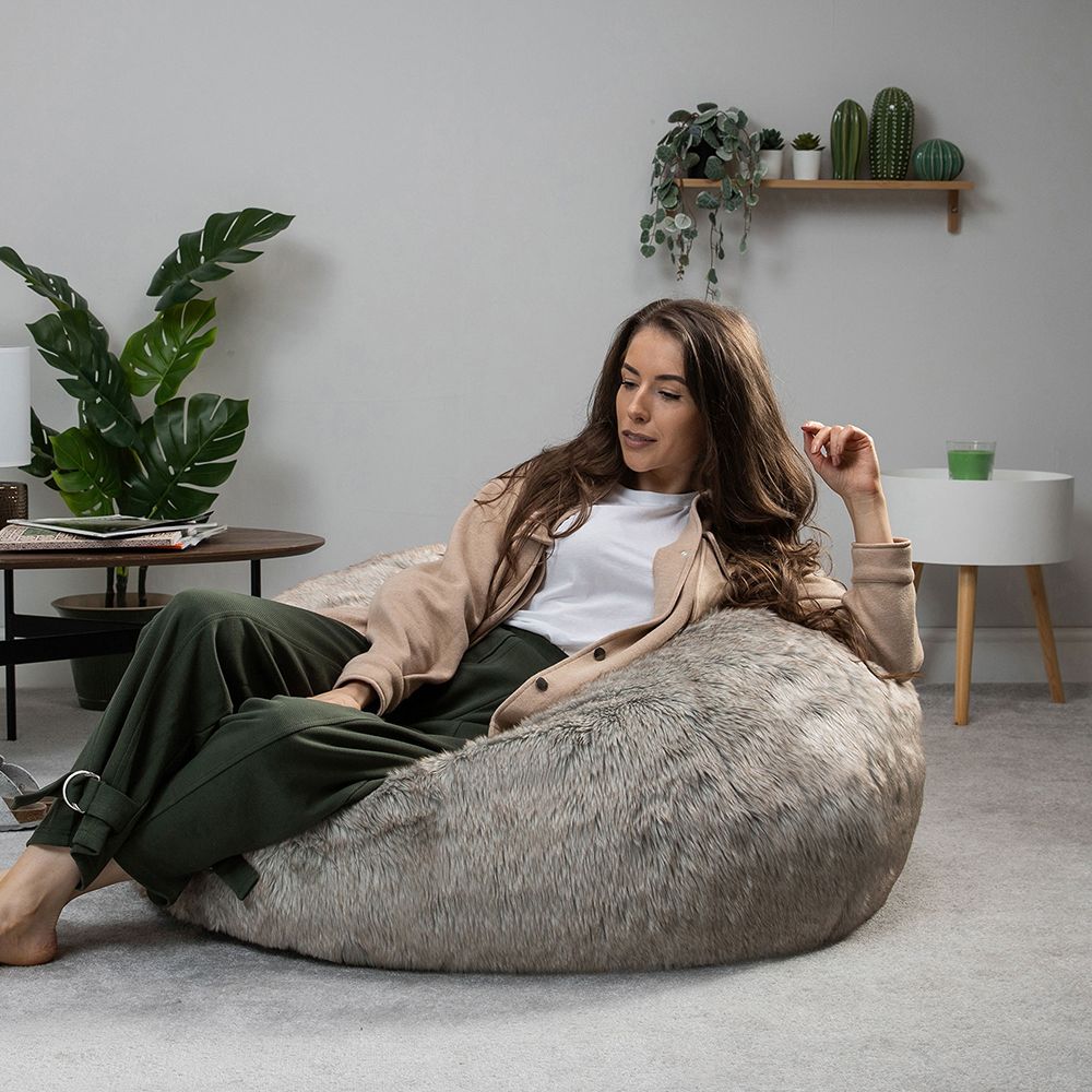 icon® Lapin Faux Fur Bean Bag