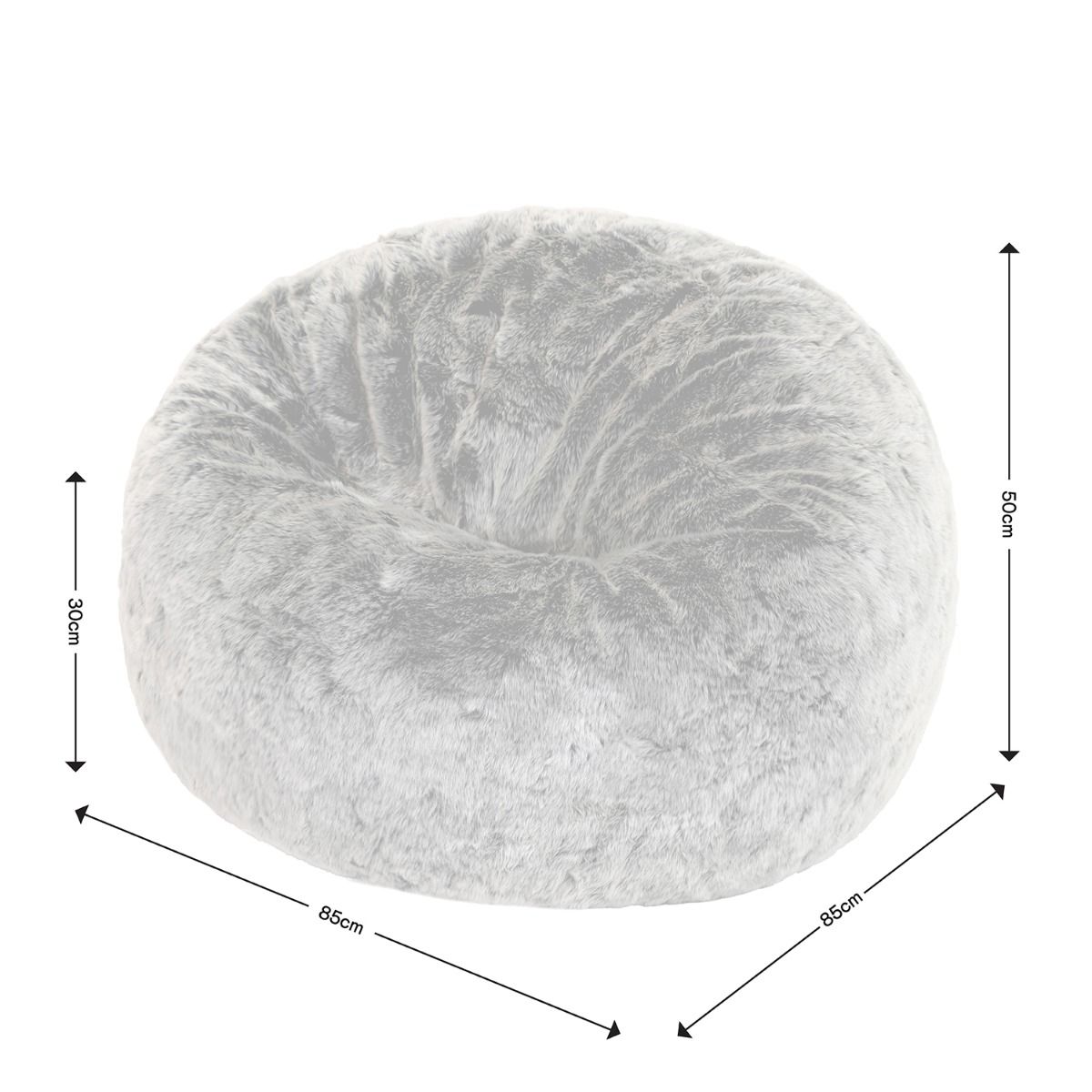 icon® Ottawa Faux Fur Bean Bag, Mink