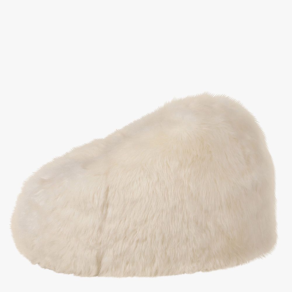 icon® Soho Faux Fur Bean Bag, Cream