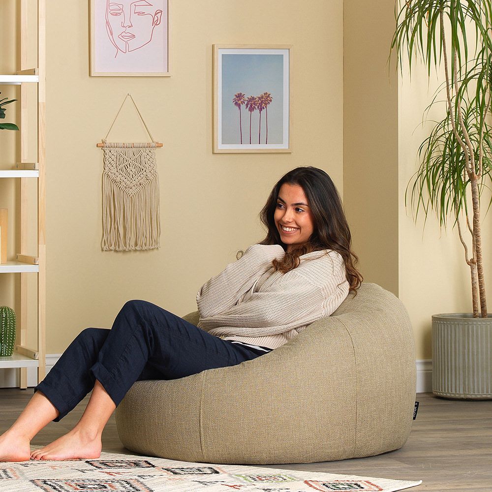 icon® Lina Classic Bean Bag in olive with model