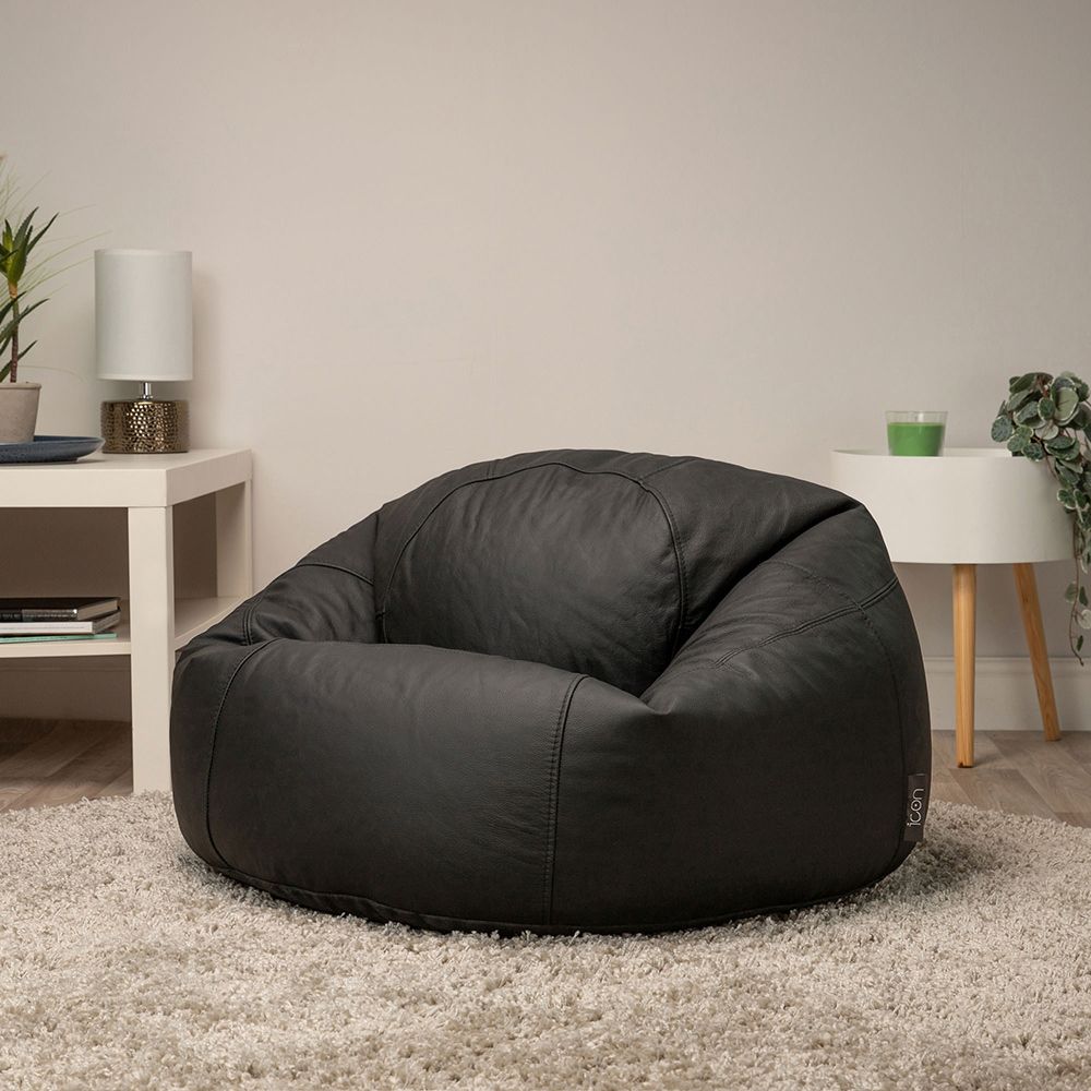 icon® Luciano Classic Real Leather Beanbag