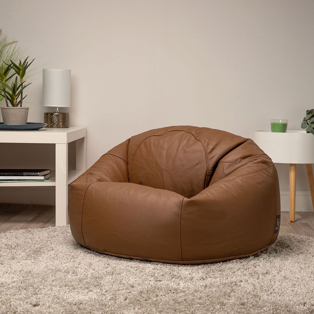 icon® Luciano Classic Real Leather Beanbag