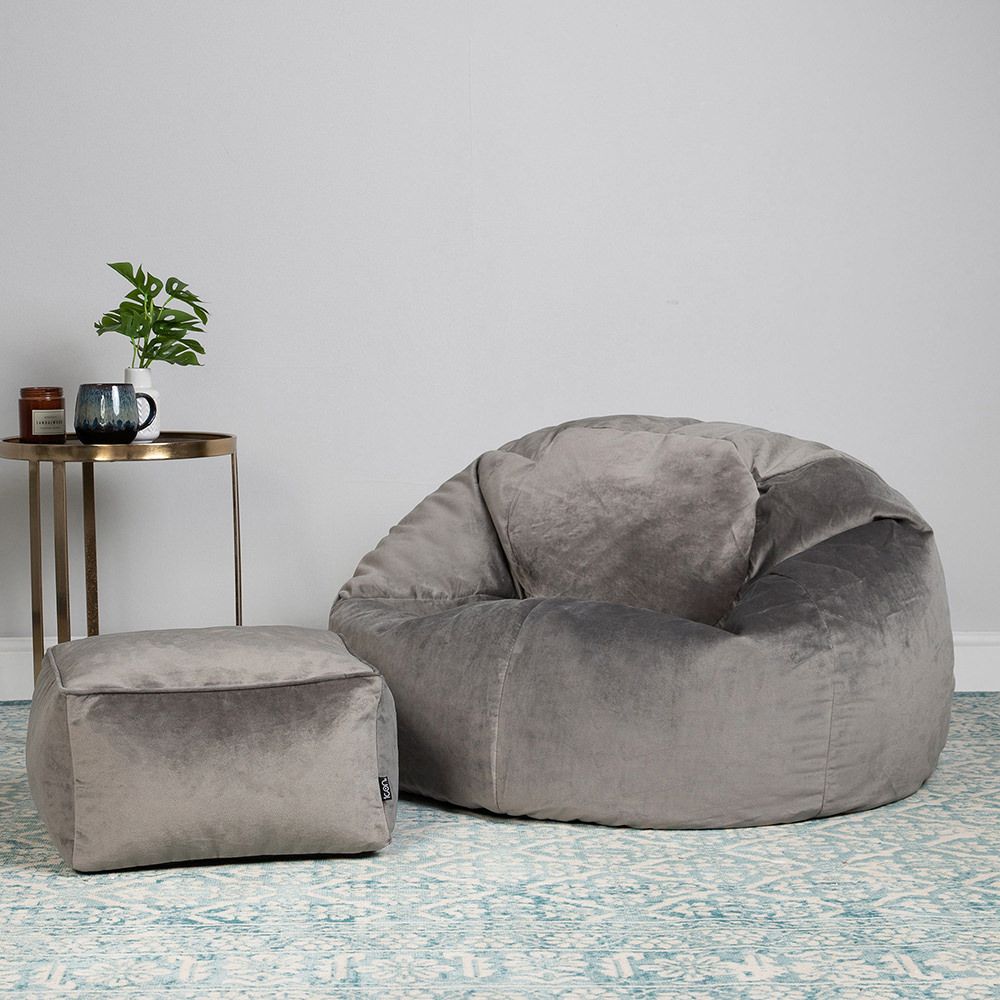icon® Aurora Velvet Bean Bag & Footstool