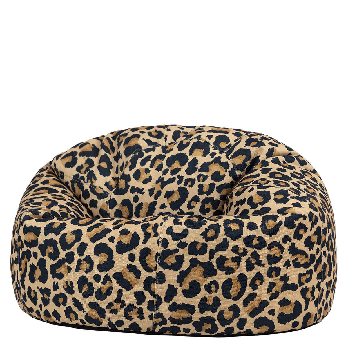 Icon Kingston Leopard Print Woven Classic Bean Bag