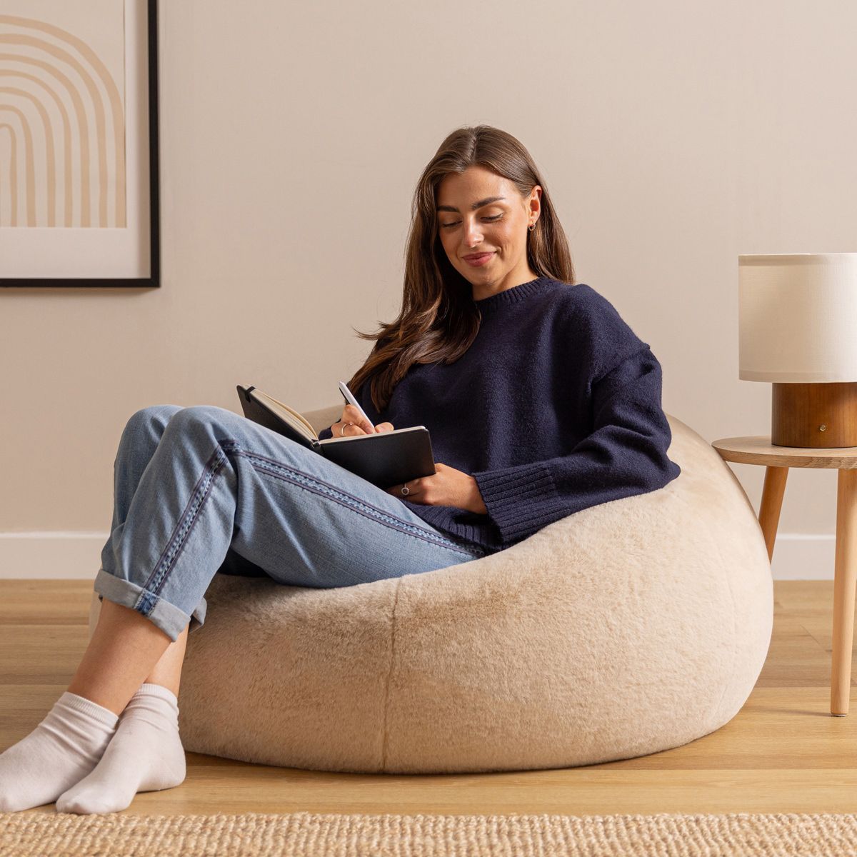 Icon Kingston Faux Luxe Fur Classic Bean Bag