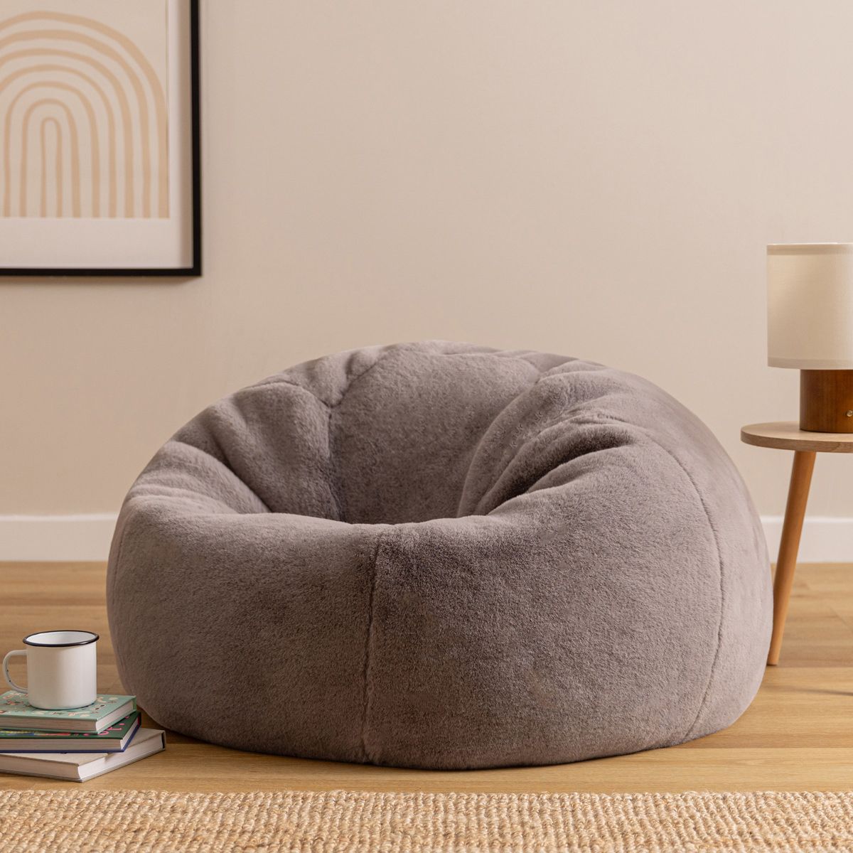 icon® Kingston Faux Rabbit Fur Classic Bean Bag