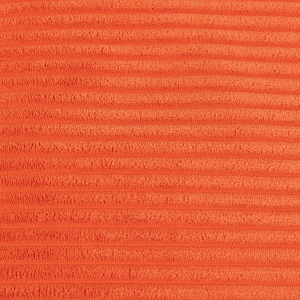 Amara Corduroy Square Footstool, Orange