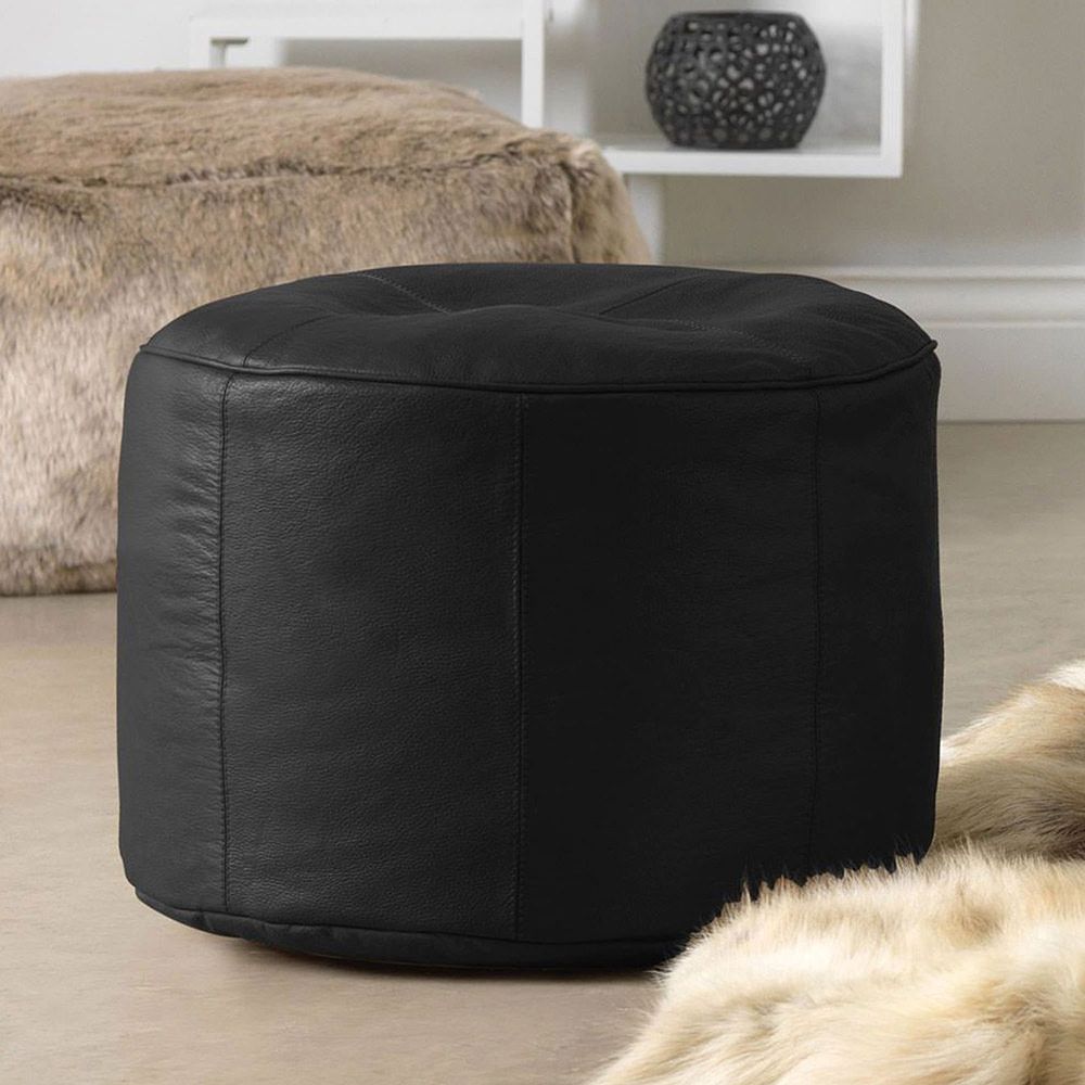 icon® Dante Real Leather Pouffe