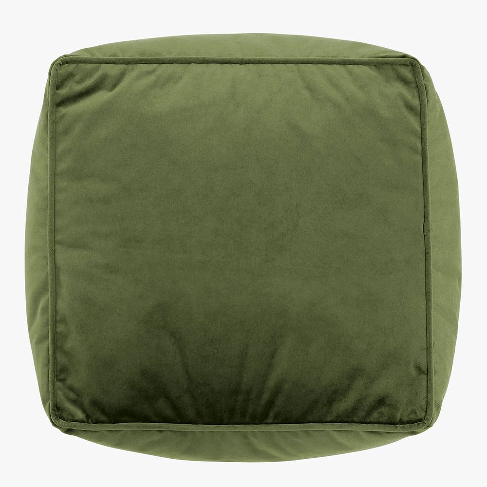icon® Amara Velvet Footstool, Sage Green