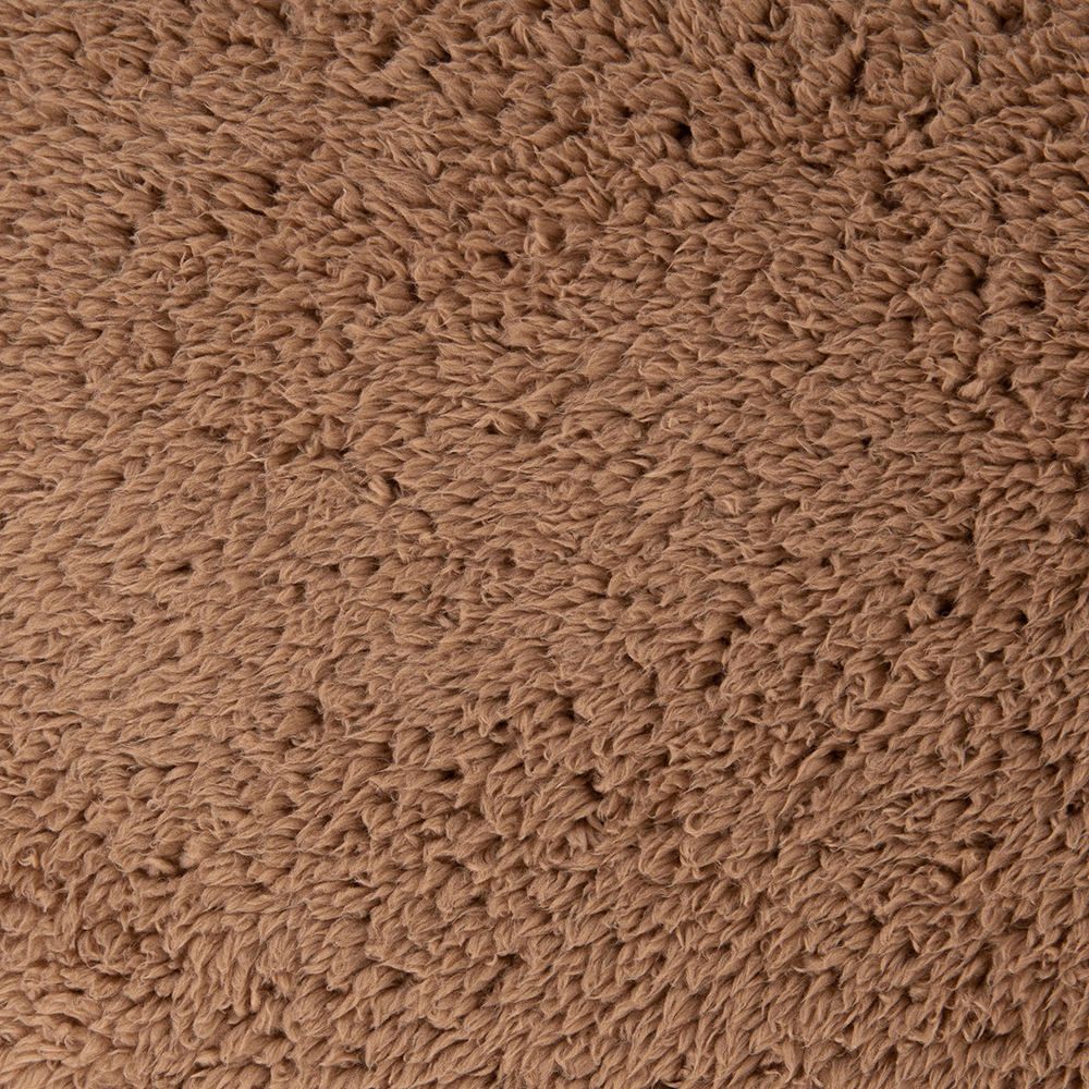 icon® Orso Fleece Pouffe, Teddy Brown