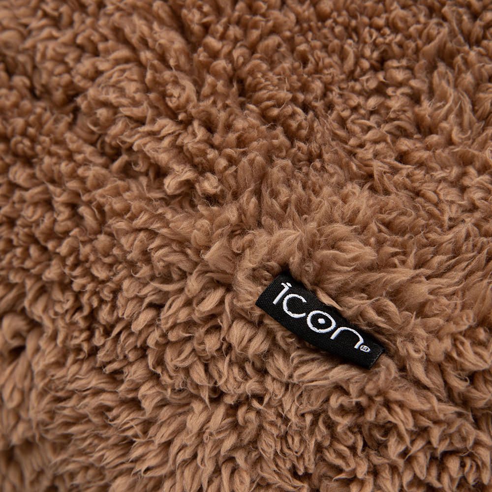 icon® Orso Fleece Pouffe, Teddy Brown