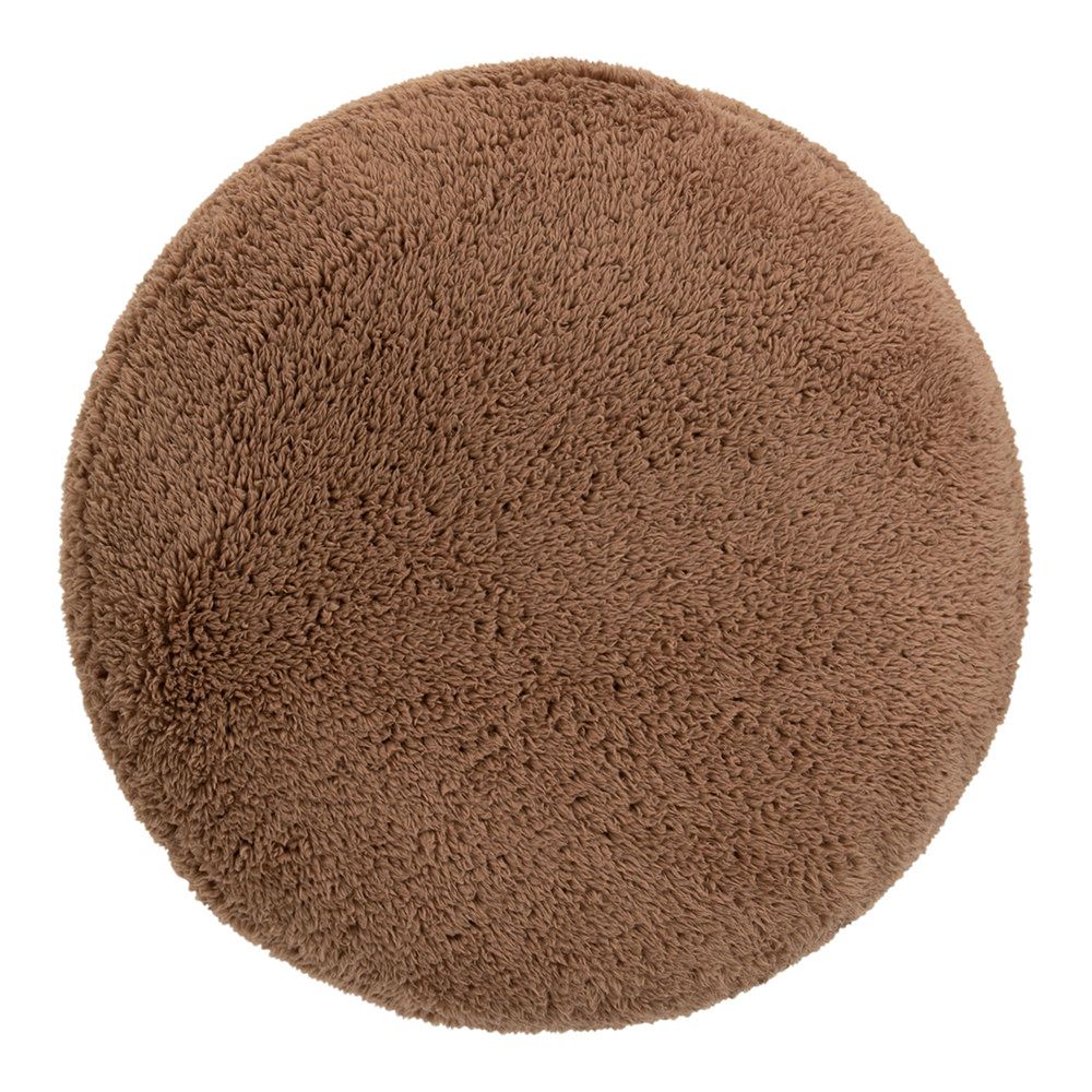 icon® Orso Fleece Pouffe, Teddy Brown