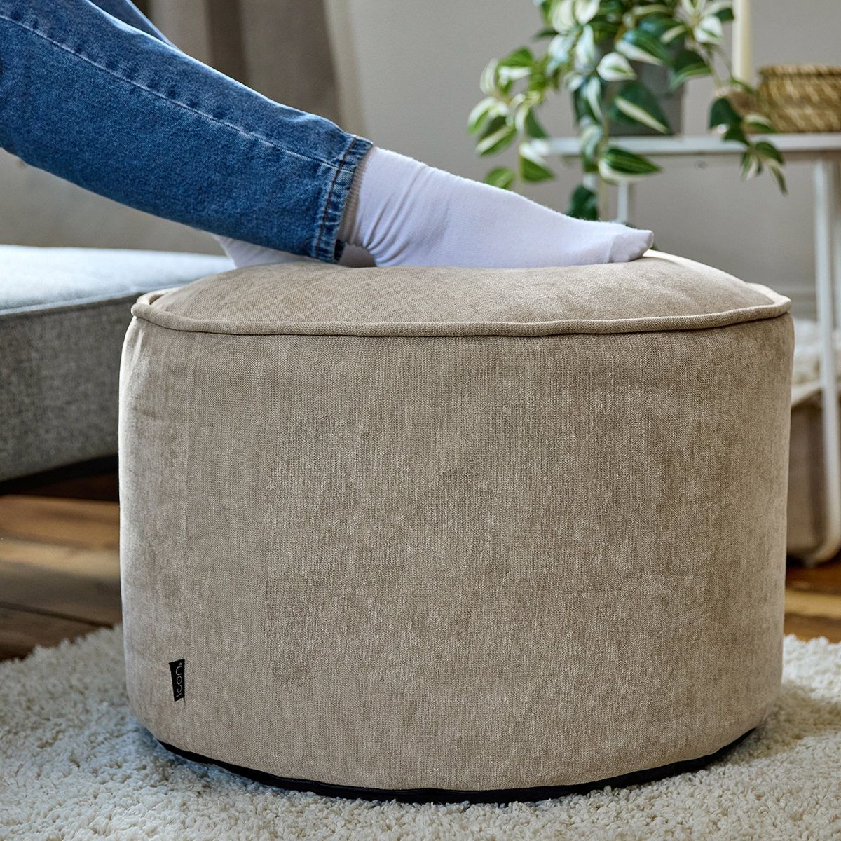 icon® Milano Round Chenille Footstool