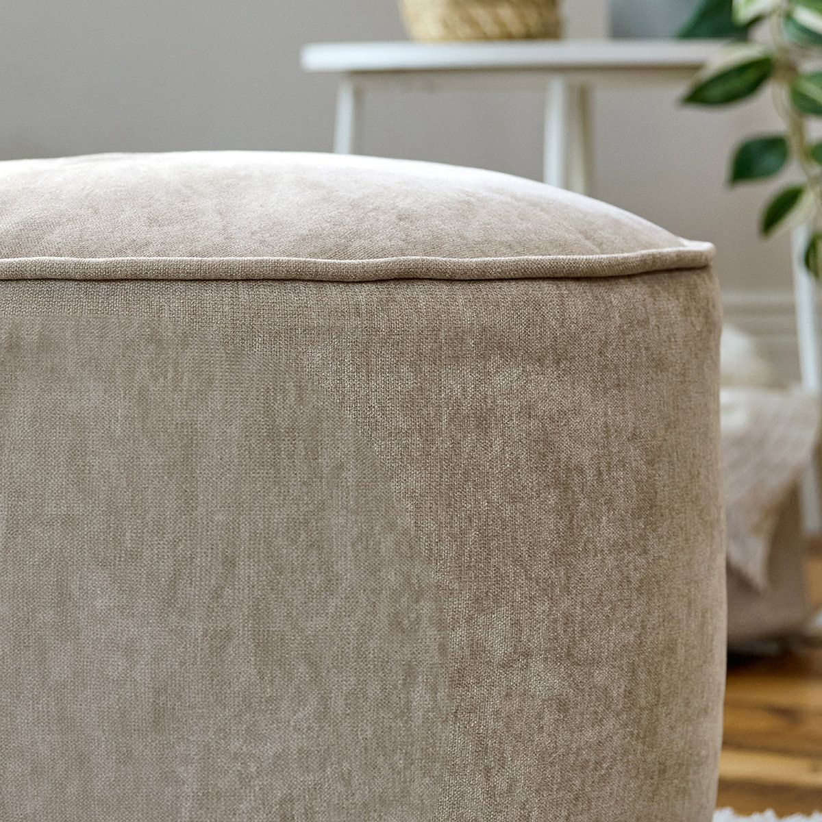 icon® Milano Round Chenille Footstool