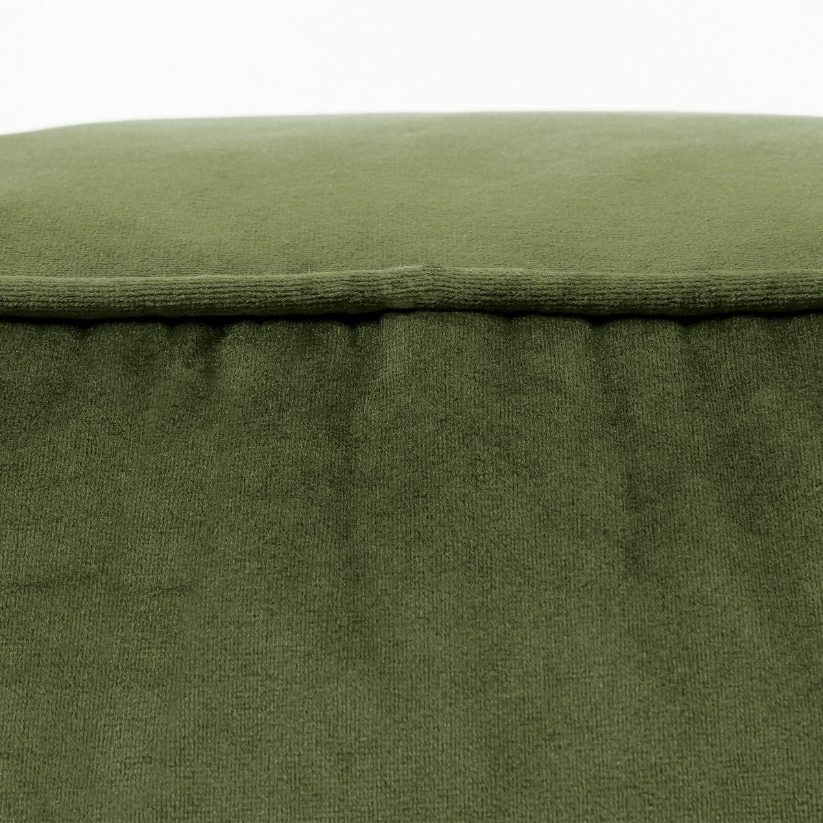 Milano Velvet Round Footstool, Sage Green