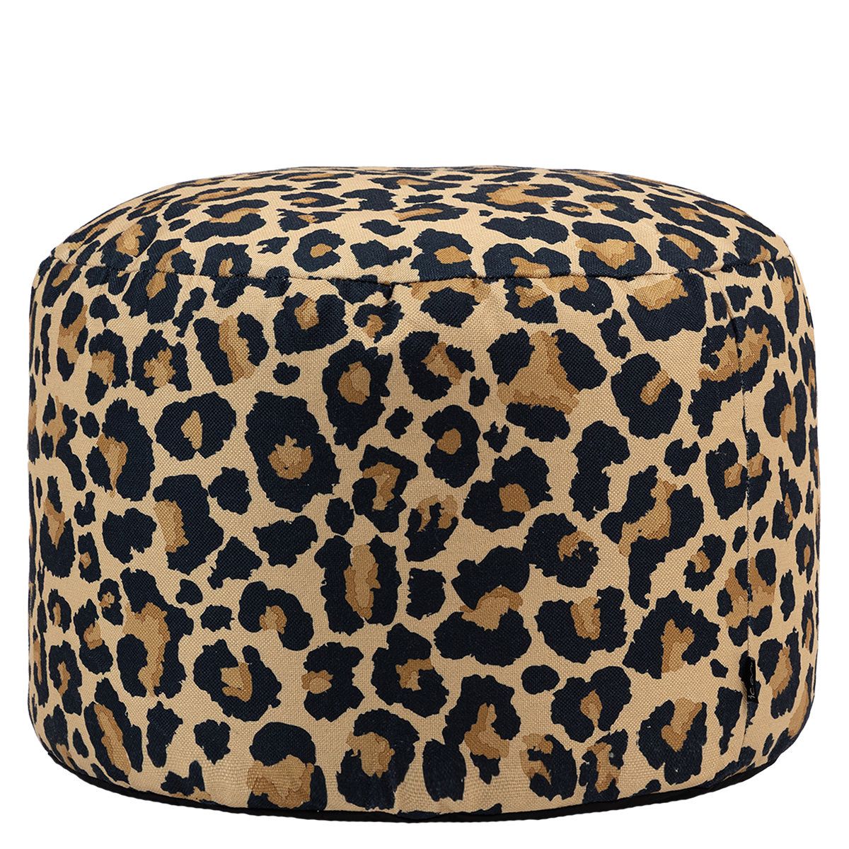 icon® Milano Leopard Print Woven Round Footstool, Multicolour