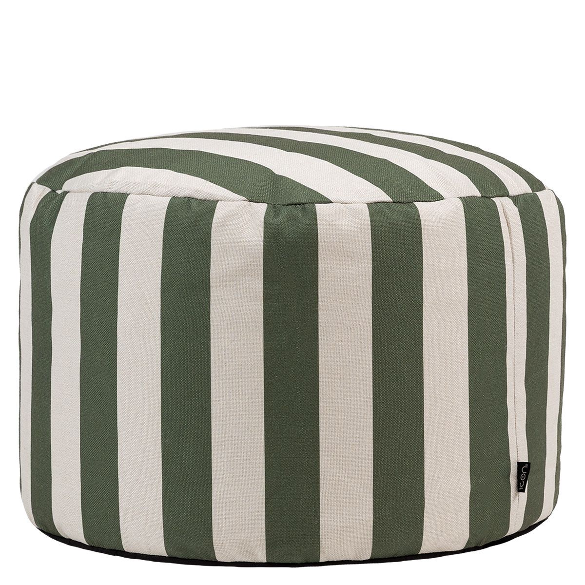 icon® Milano Stripe Woven Round Footstool, Olive Green