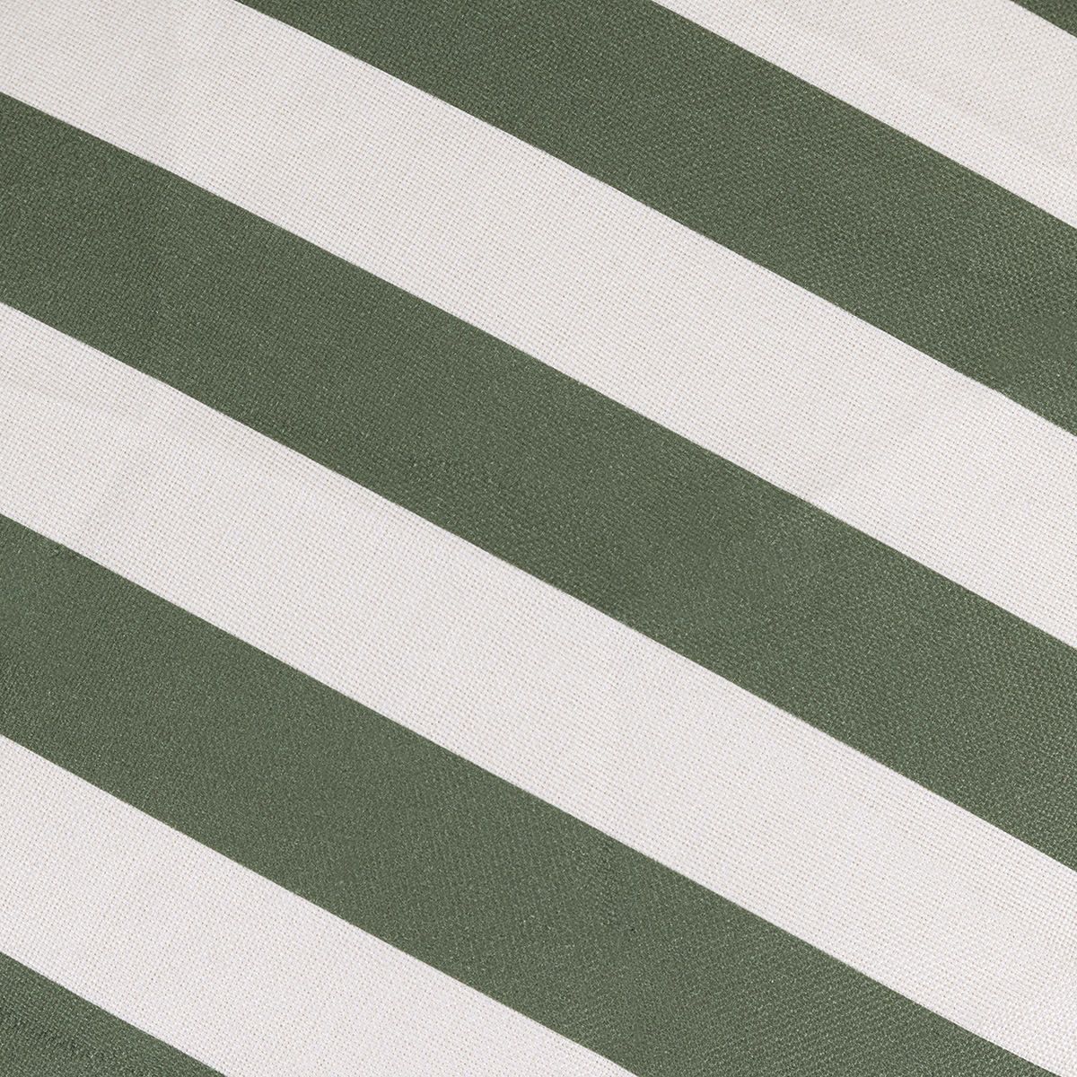 icon® Milano Stripe Woven Round Footstool, Olive Green