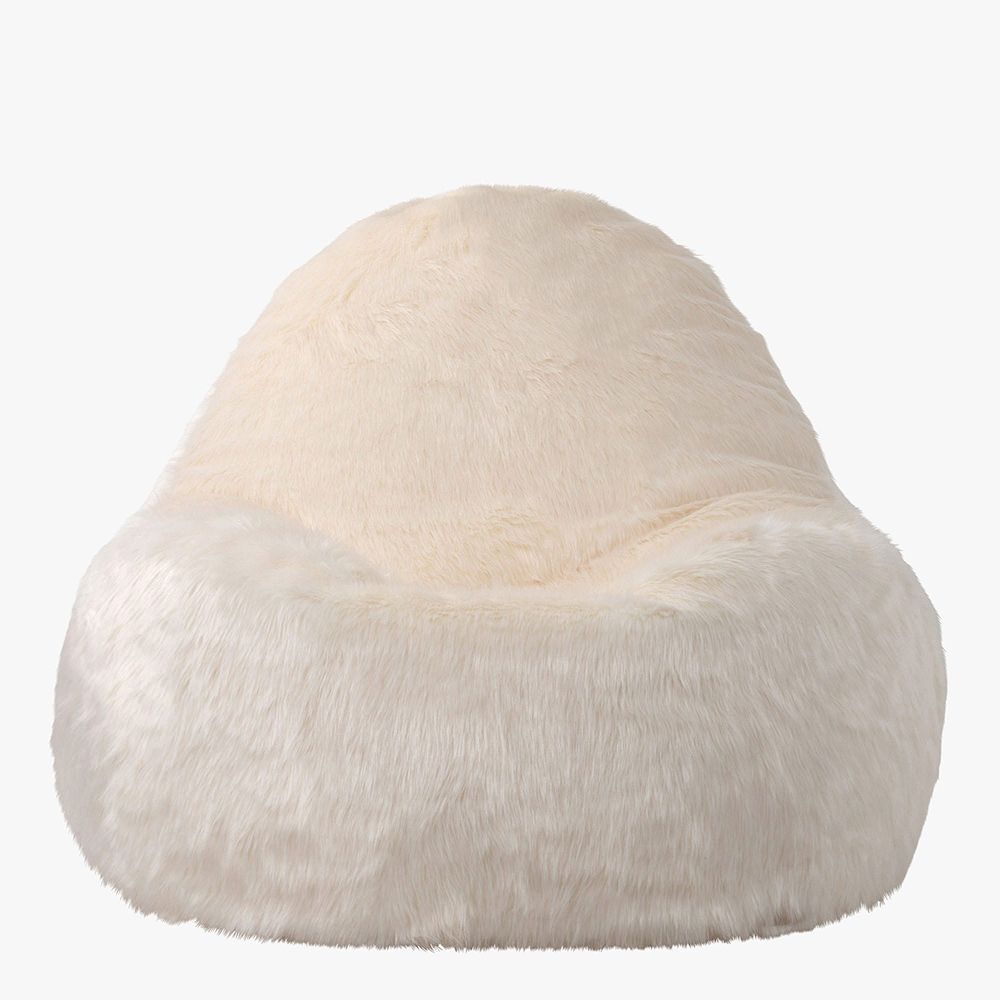icon® Faux Fur Dream Lounger Bean Bag, Cream