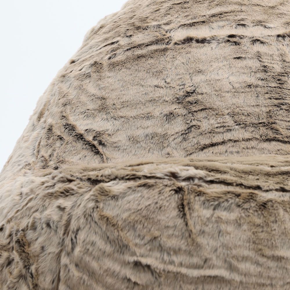 Dream Faux Fur Lounger Bean Bag, Cream, Mink