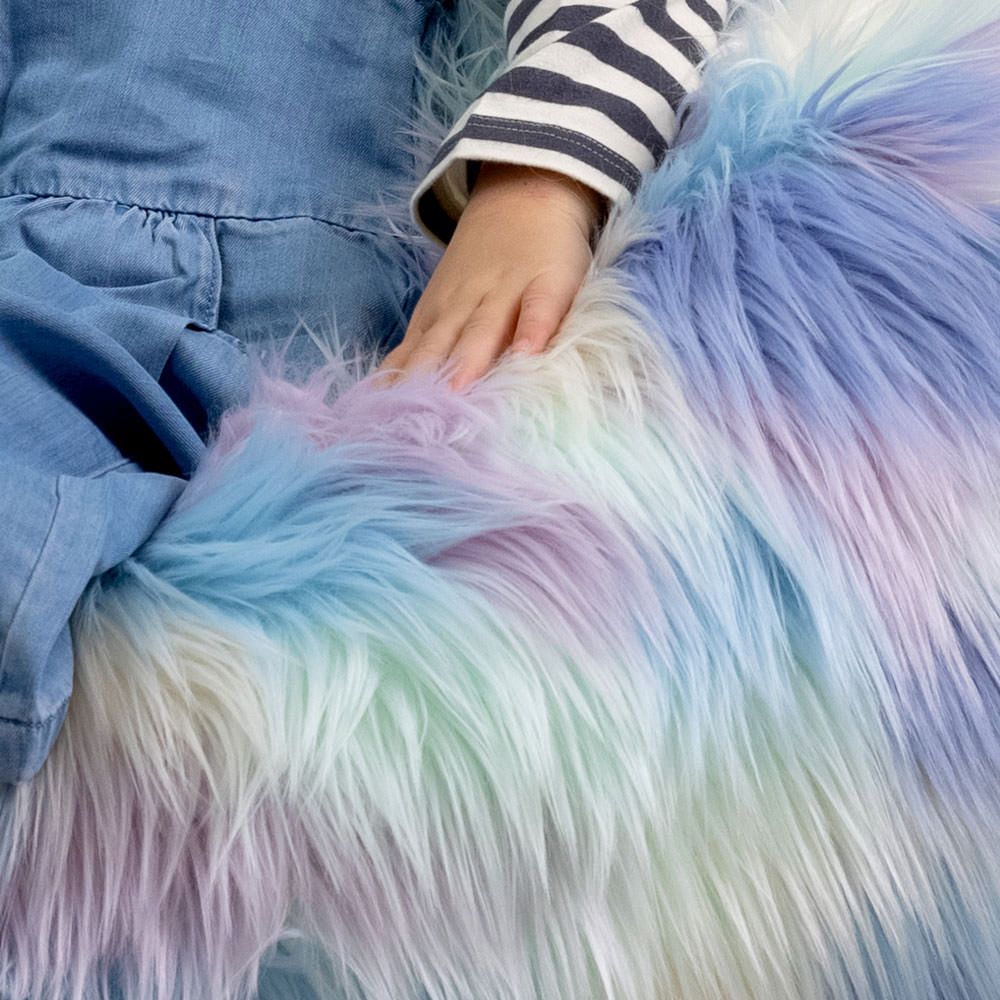 icon® Unicorn Faux Fur Bean Bag