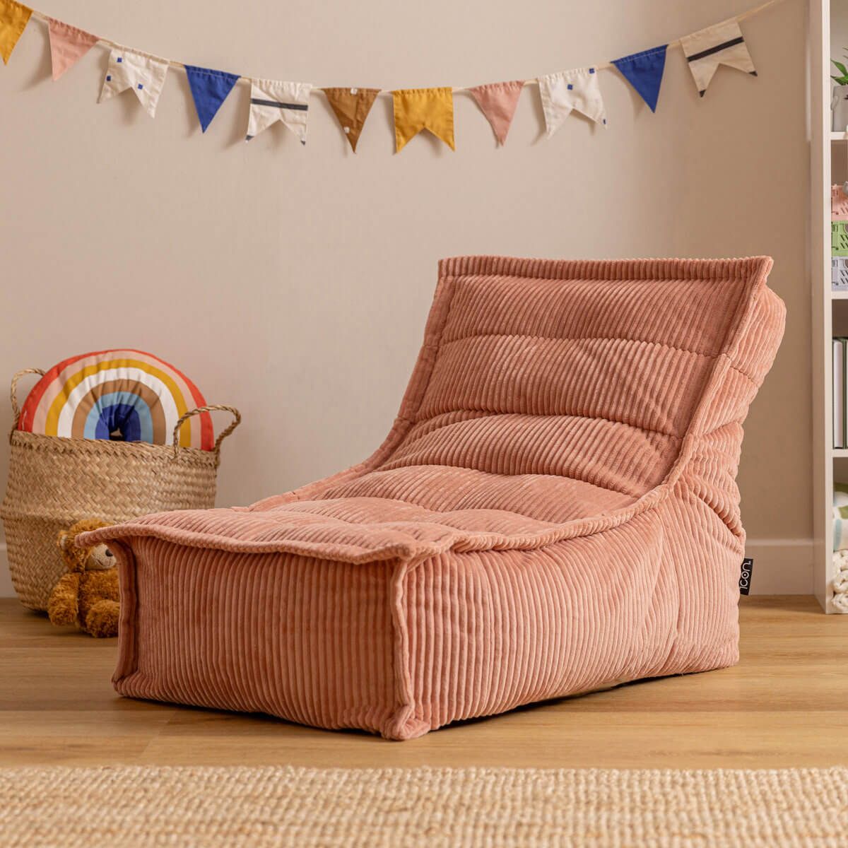 icon® Kids Dolce Corduroy Lounger Bean Bag