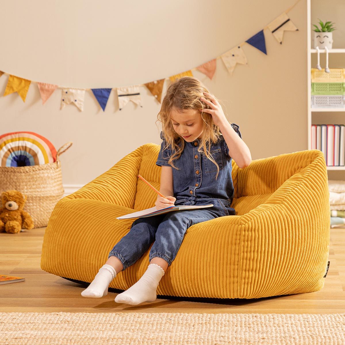 Kids Cecilia Corduroy Sofa Bean Bag