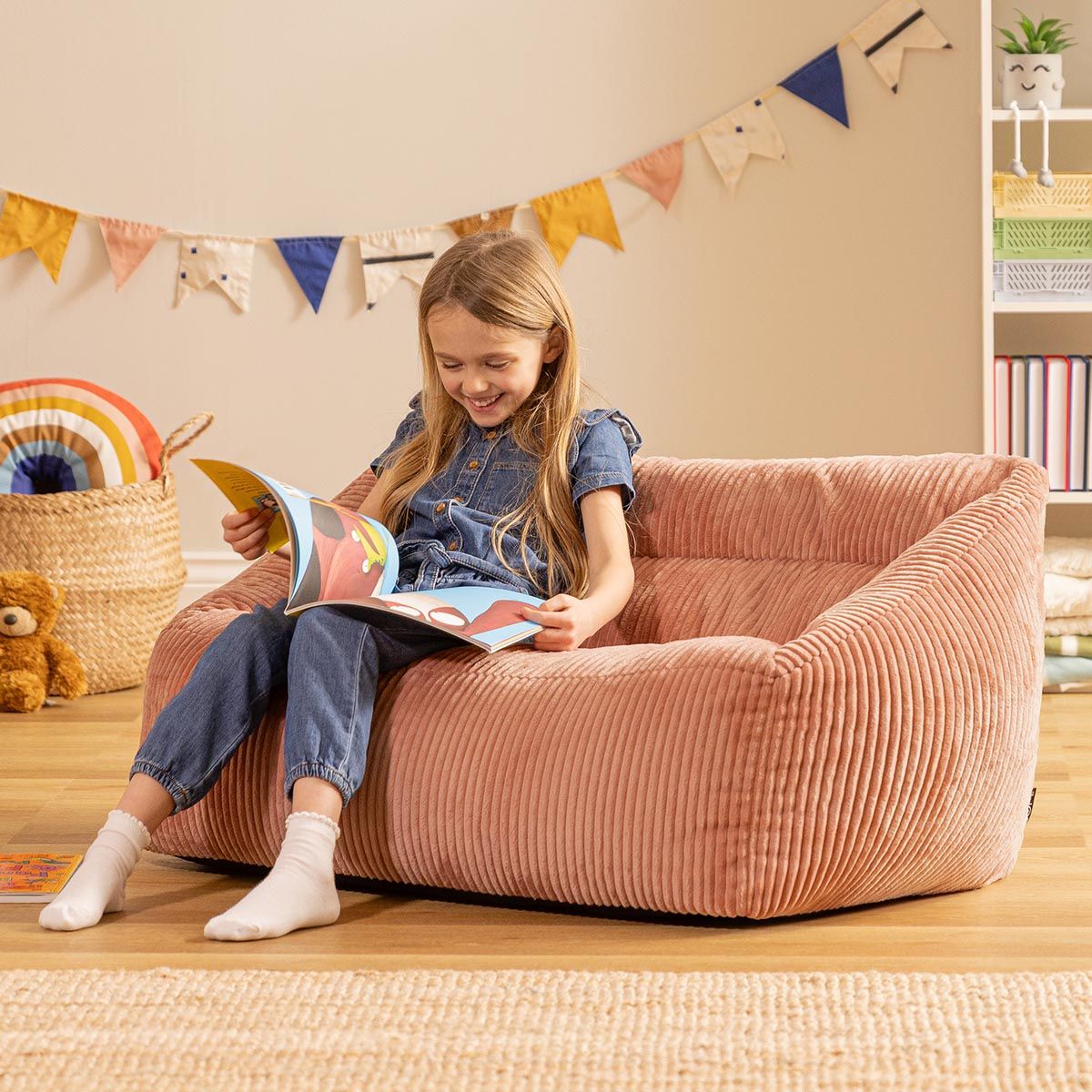 Kids Cecilia Corduroy Sofa Bean Bag
