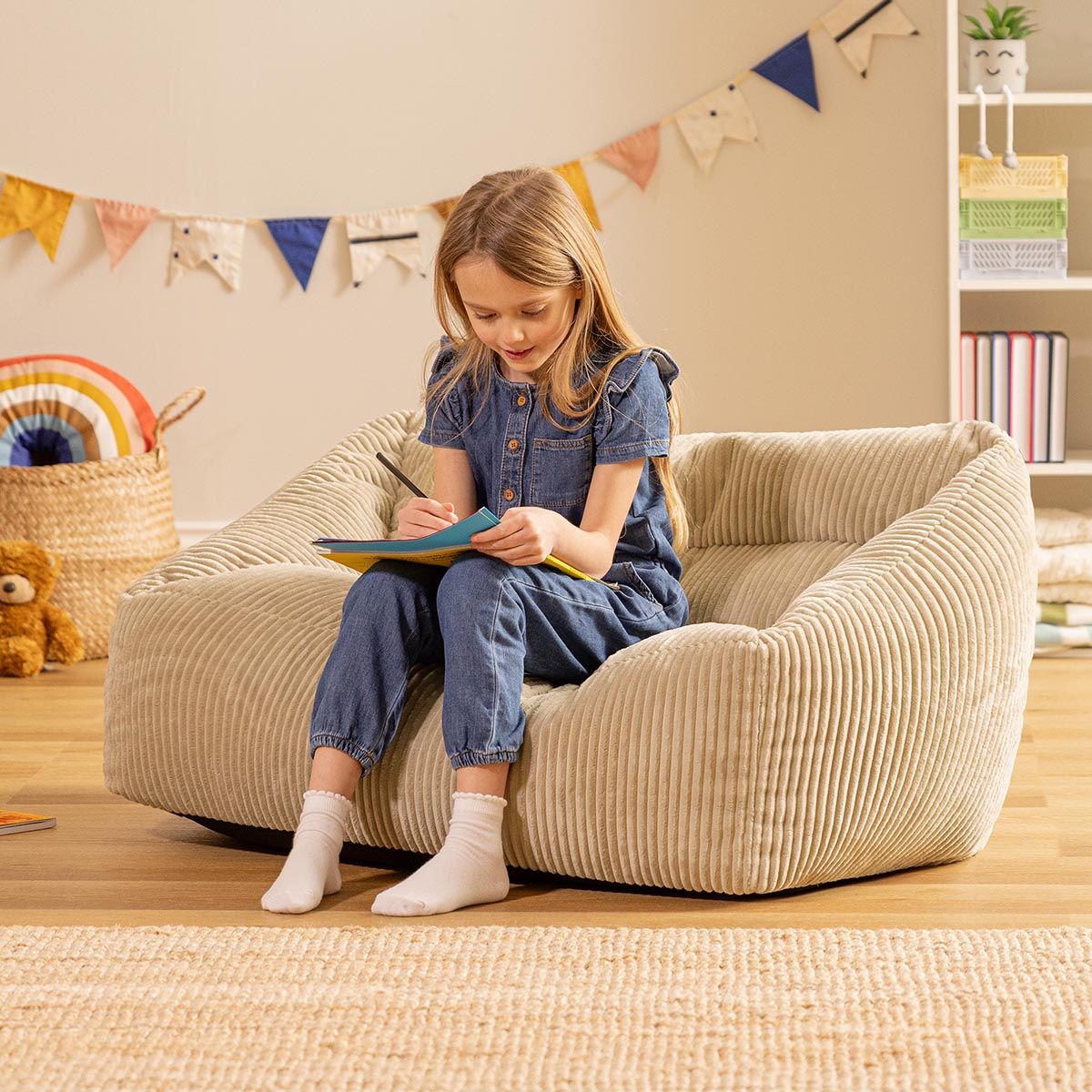 Kids Cecilia Corduroy Sofa Bean Bag