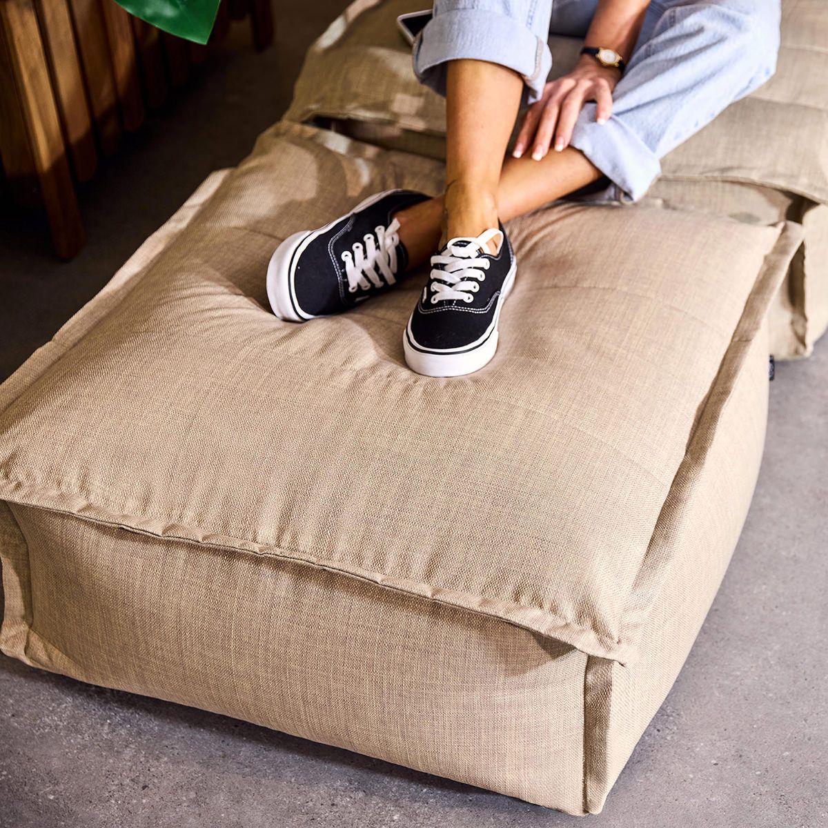 icon® Vita Outdoor Footstool, Natural