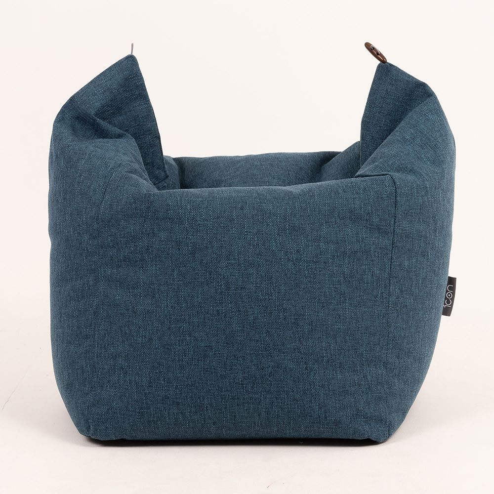 Icon® Kami Origami Pouffe, Folding Bean Bag Floor Cushion-Teal