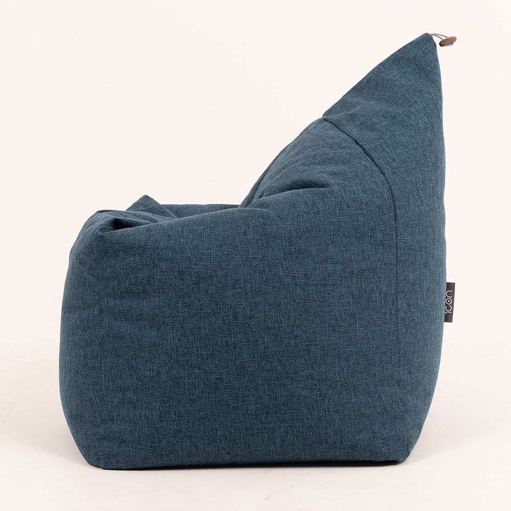 Icon® Kami Origami Pouffe, Folding Bean Bag Floor Cushion-Teal