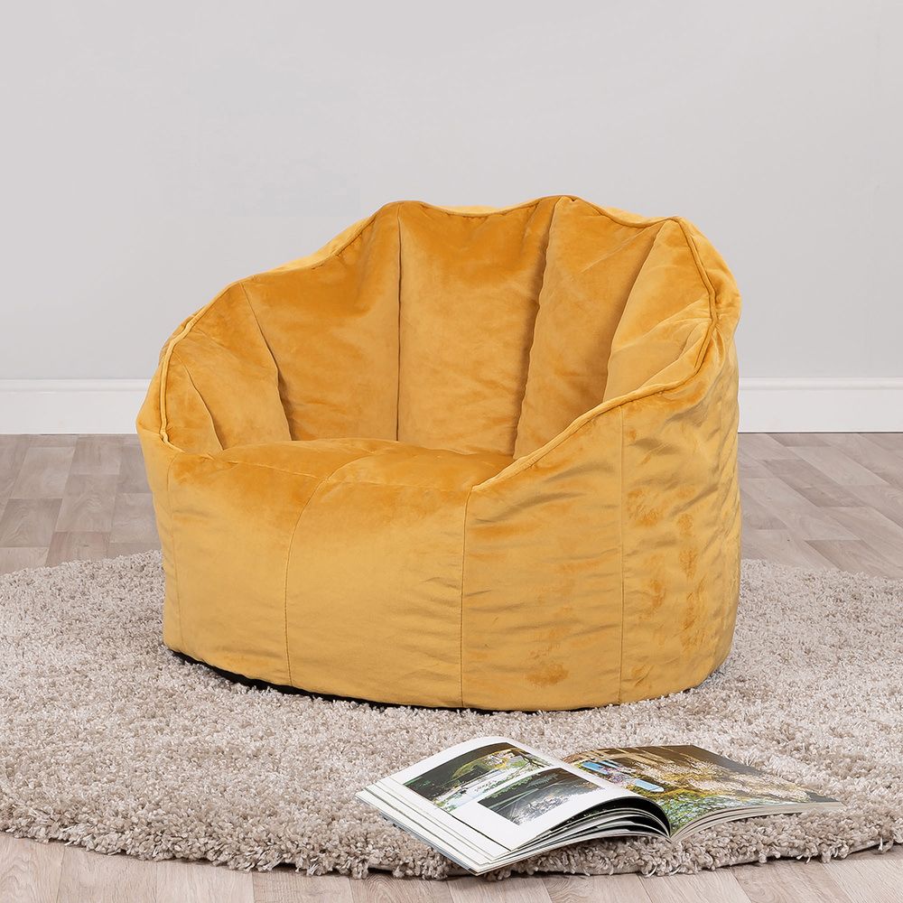 icon® Sirena Velvet Bean Bag Accent Chair