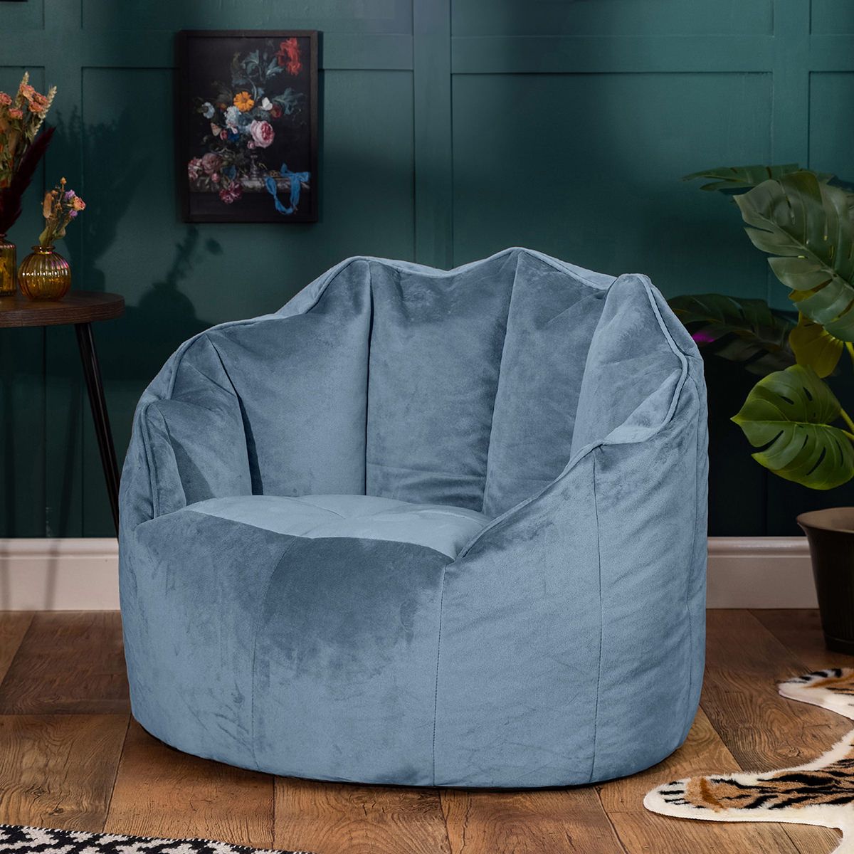icon® Sirena Velvet Bean Bag Accent Chair