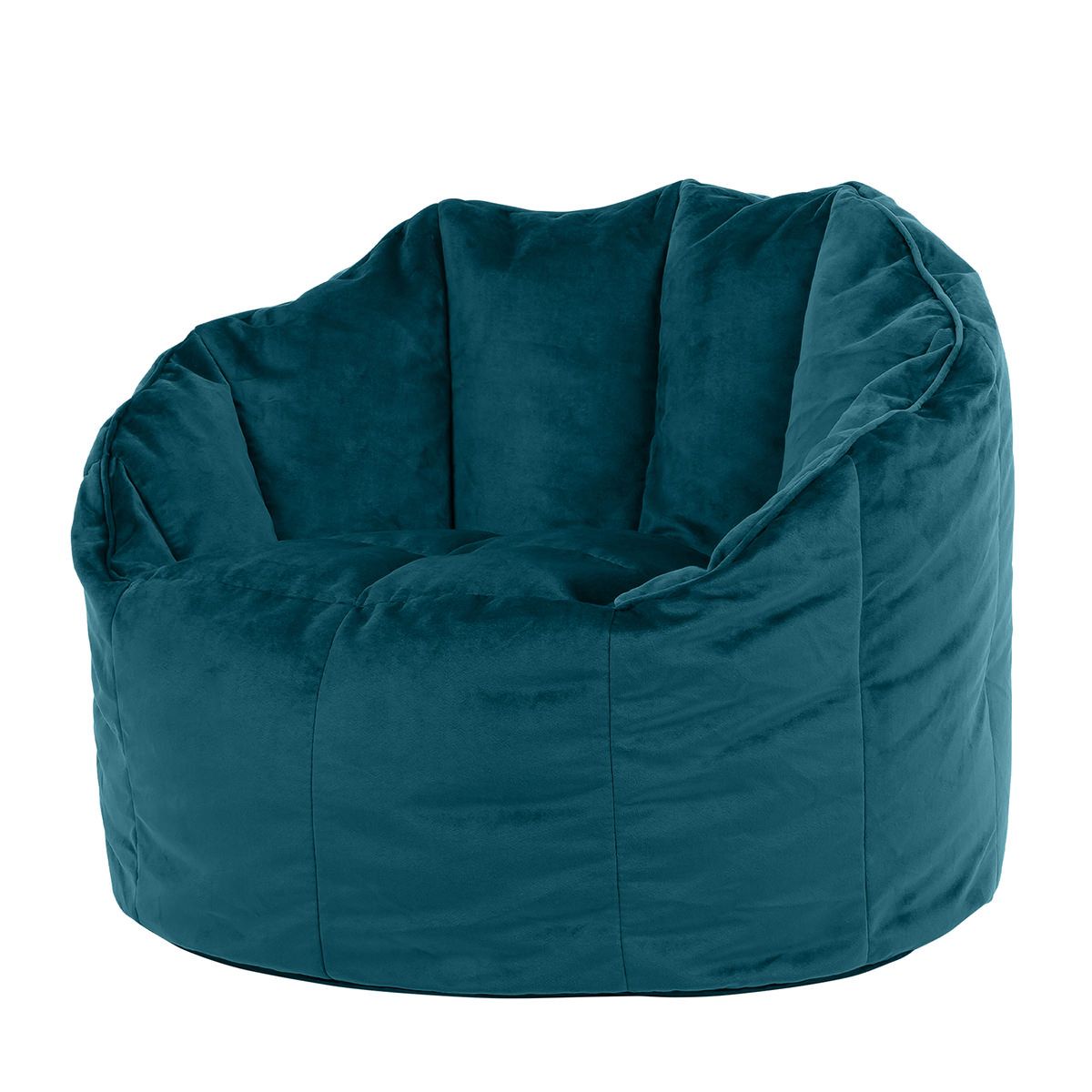Icon® Sirena Velvet Bean Bag Accent Chair, Teal