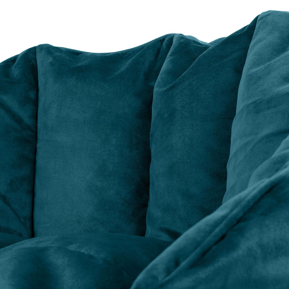 Icon® Sirena Velvet Bean Bag Accent Chair, Teal