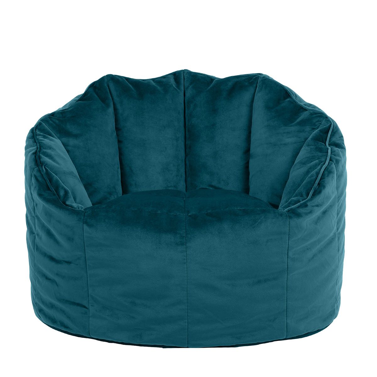 Icon® Sirena Velvet Bean Bag Accent Chair, Teal