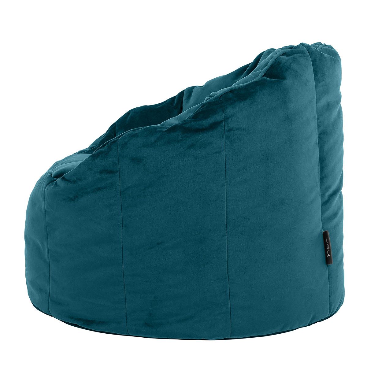 Icon® Sirena Velvet Bean Bag Accent Chair, Teal