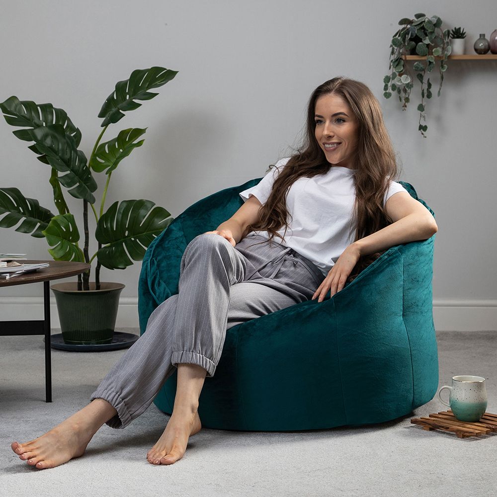 icon® Sirena Velvet Bean Bag Accent Chair