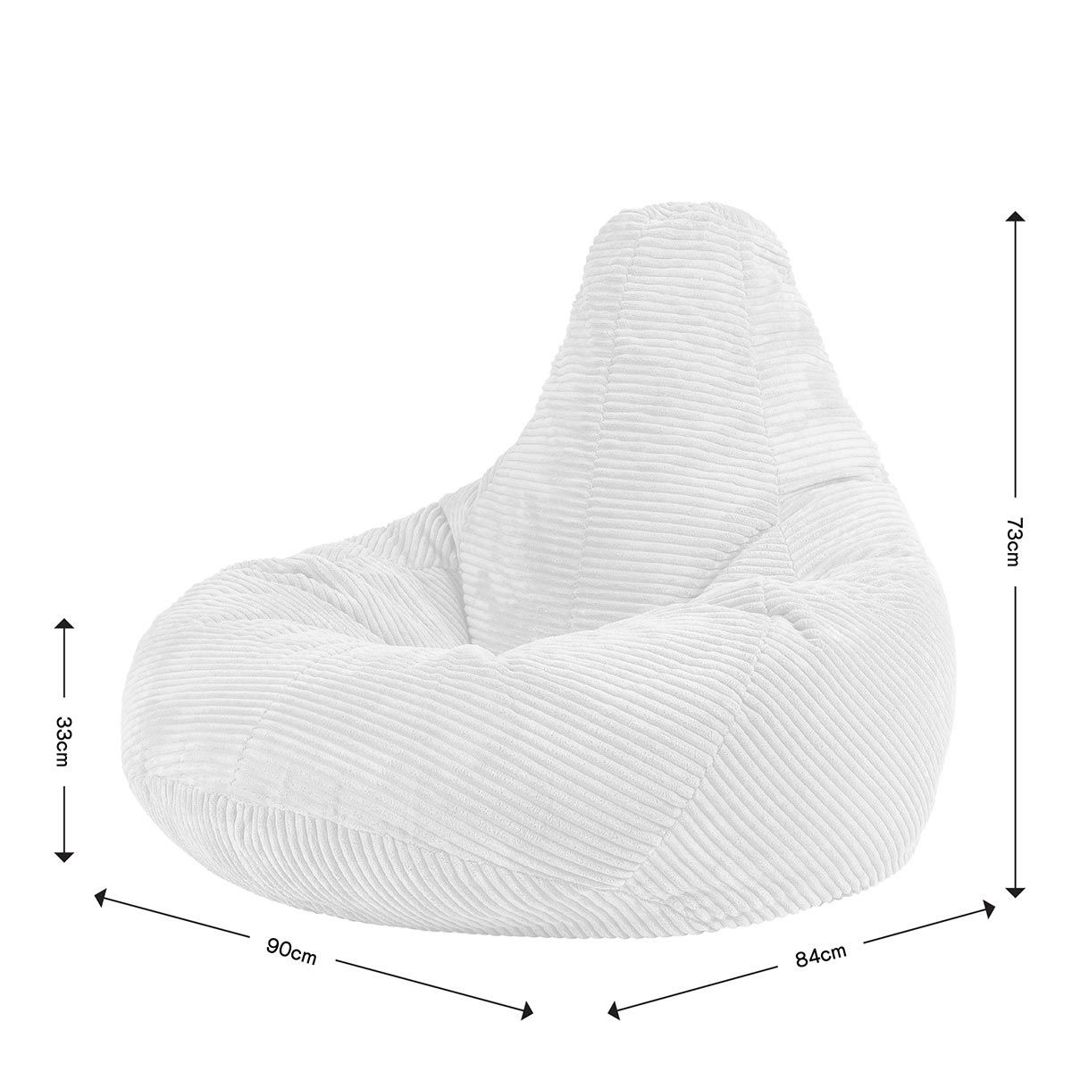 icon® Dalton Cord High Back Bean Bag Recliner