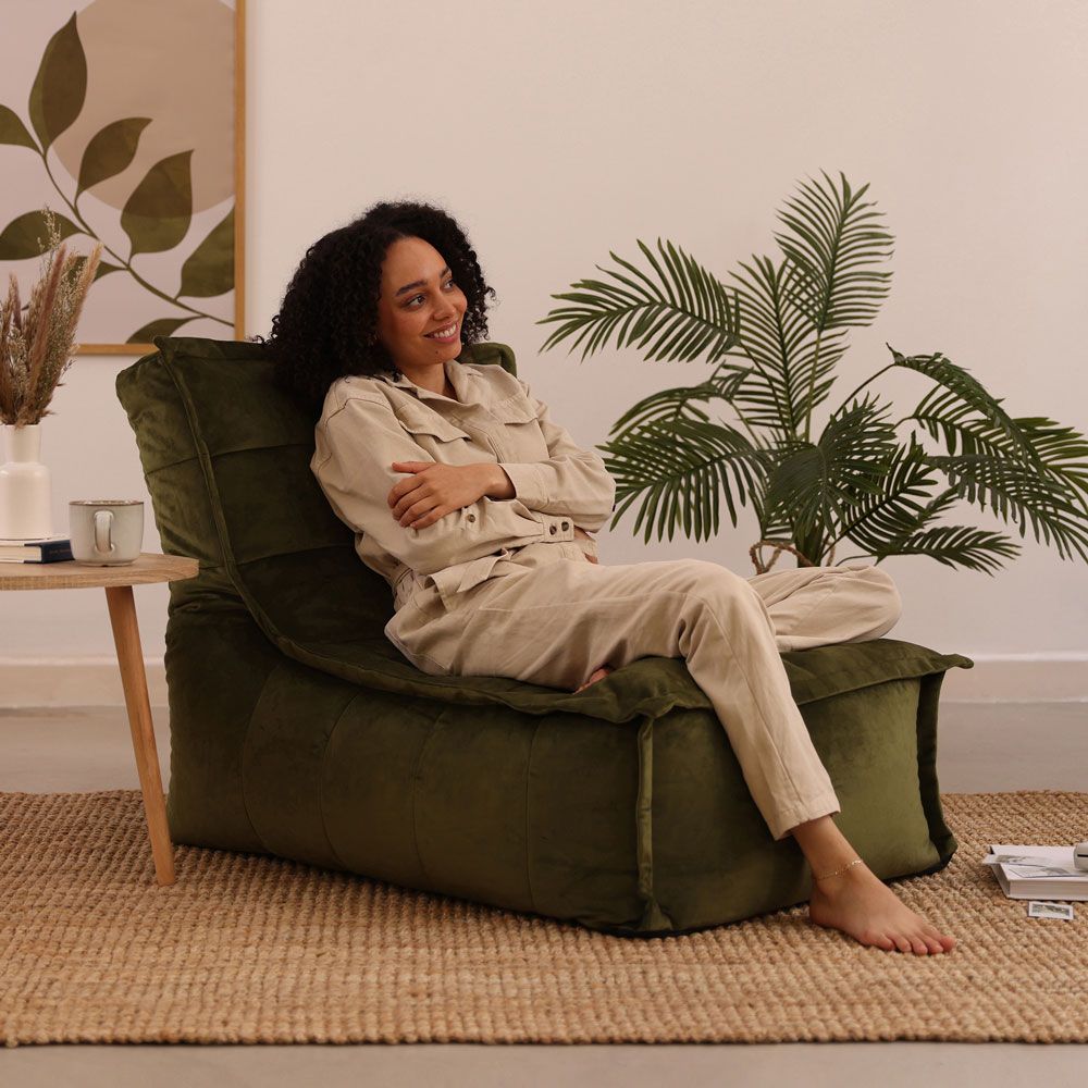 icon® Dolce Velvet Lounger Bean Bag