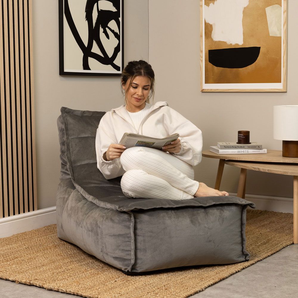 icon® Dolce Velvet Lounger Bean Bag