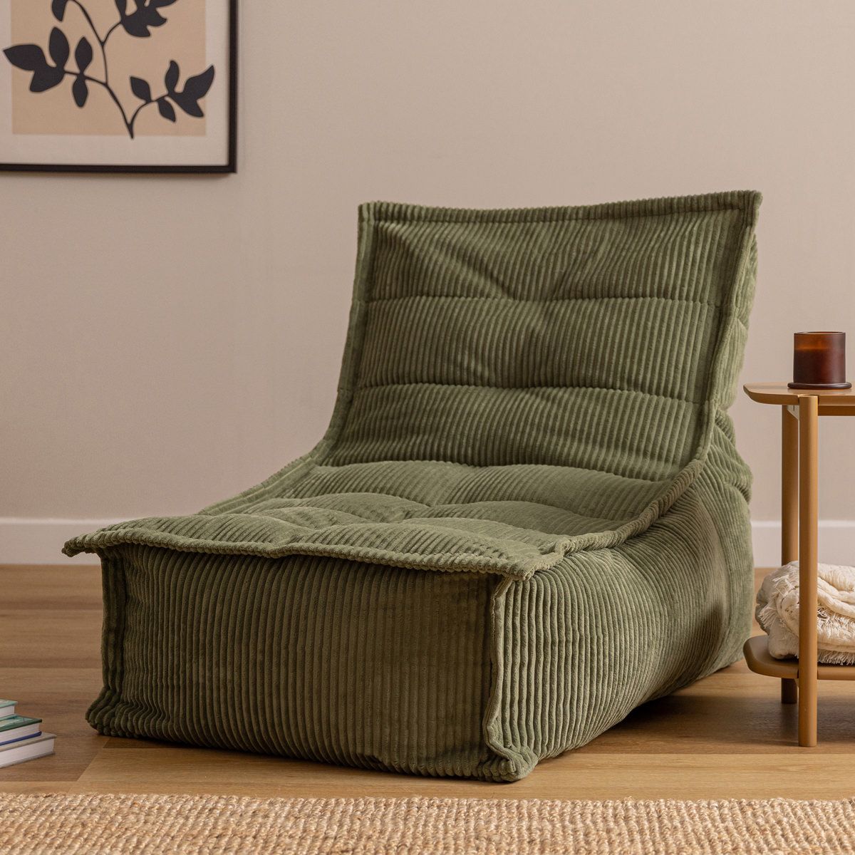 icon® Dolce Corduroy Scandi Lounger Bean Bag