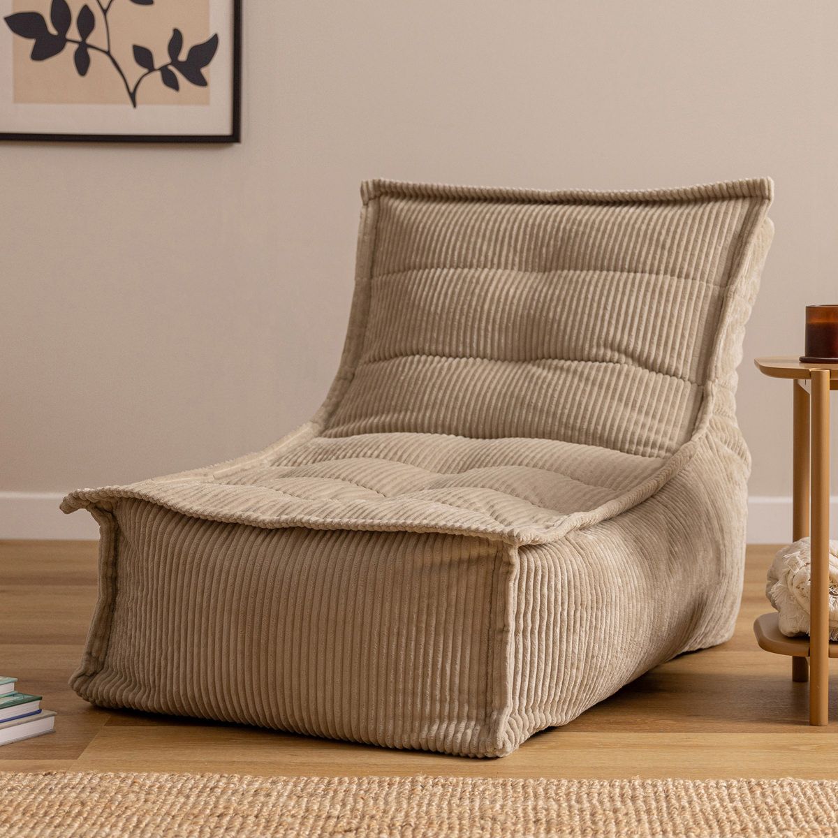icon® Dolce Corduroy Scandi Lounger Bean Bag