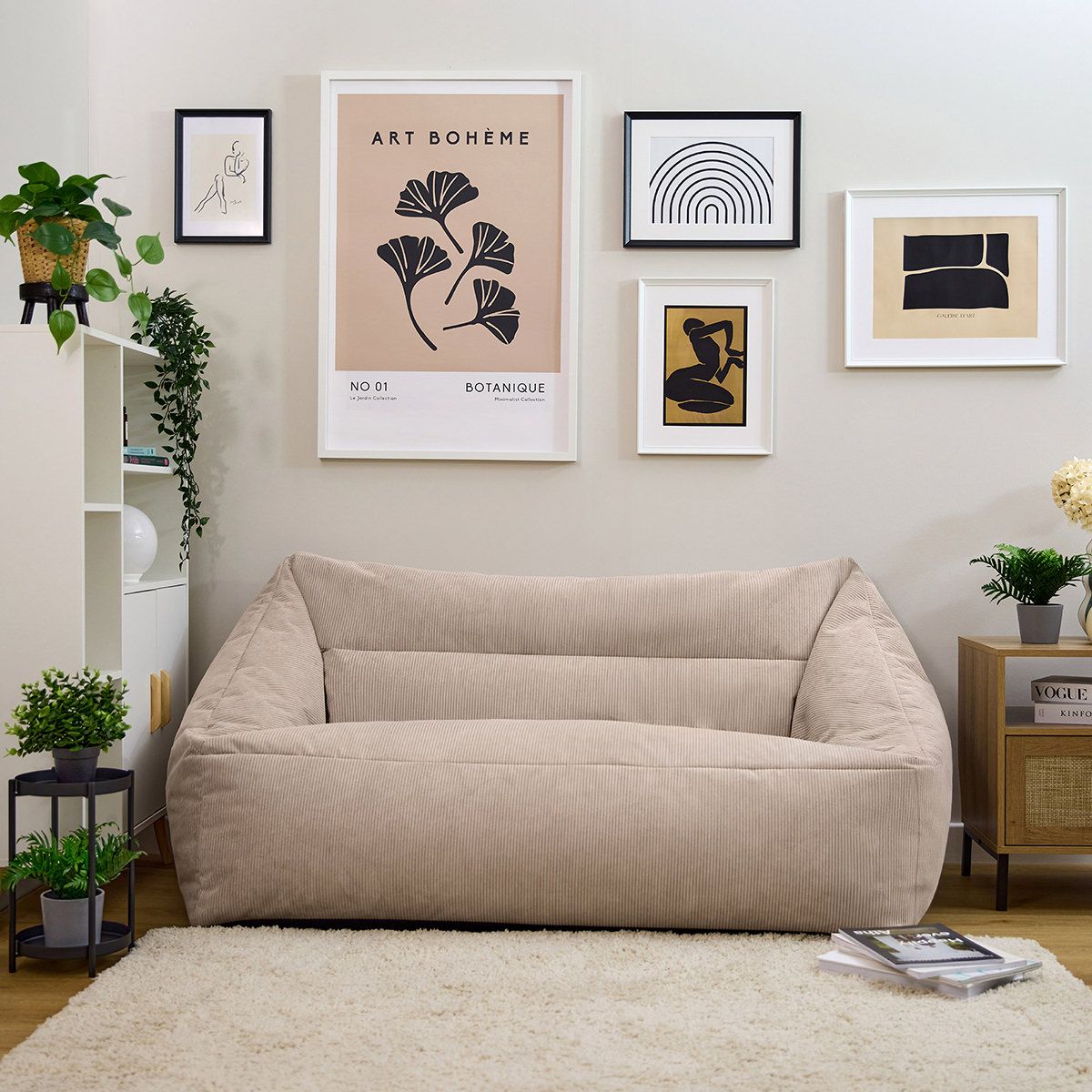 icon® Cecilia Fine Cord Sofa Bean Bag