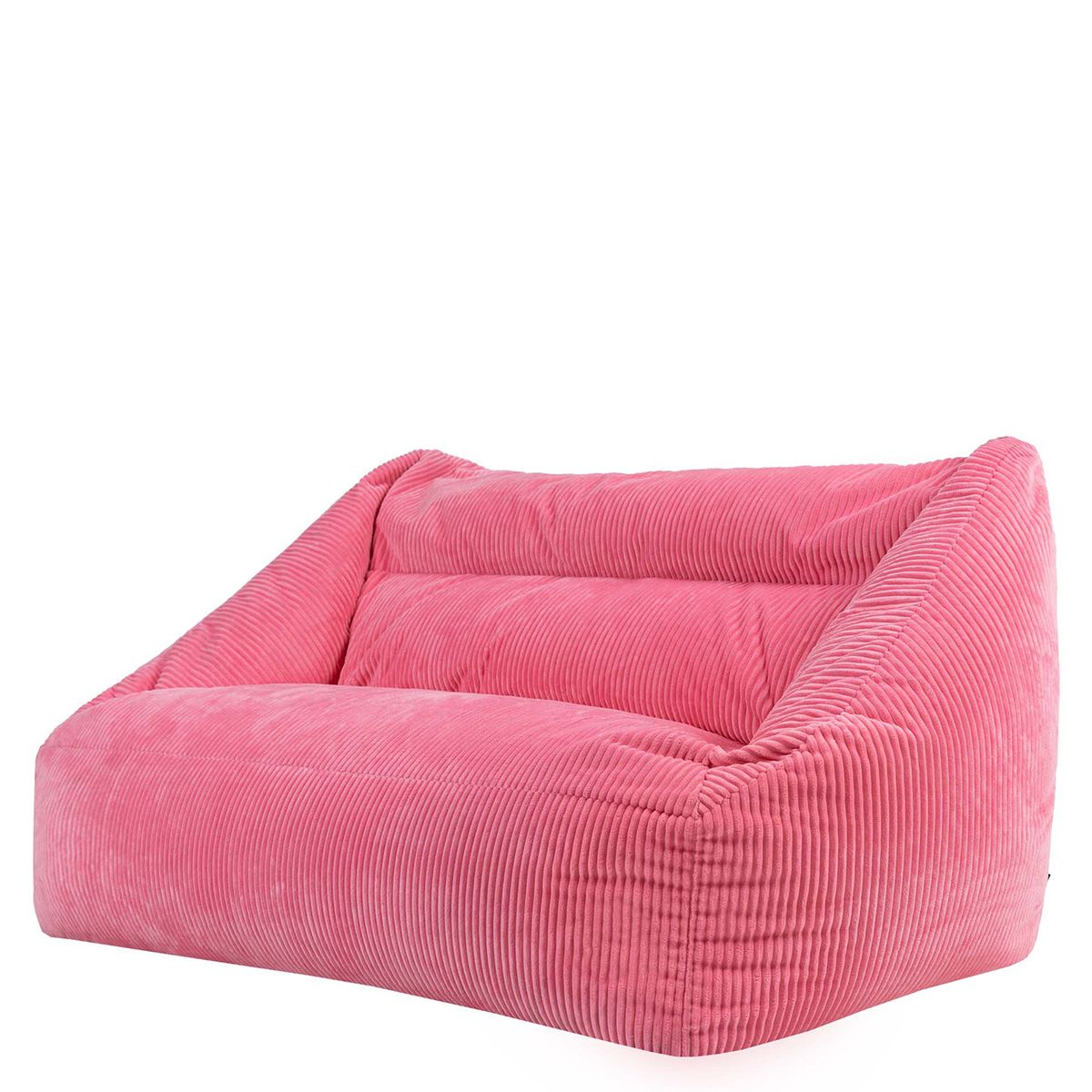 icon® Cecilia Corduroy Two Seater Sofa Bean Bag, Bubblegum Pink