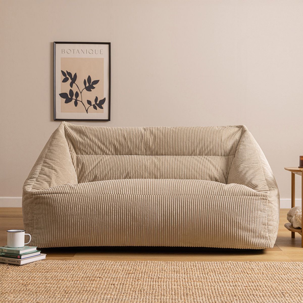 icon® Cecilia Corduroy Two Seater Sofa Bean Bag