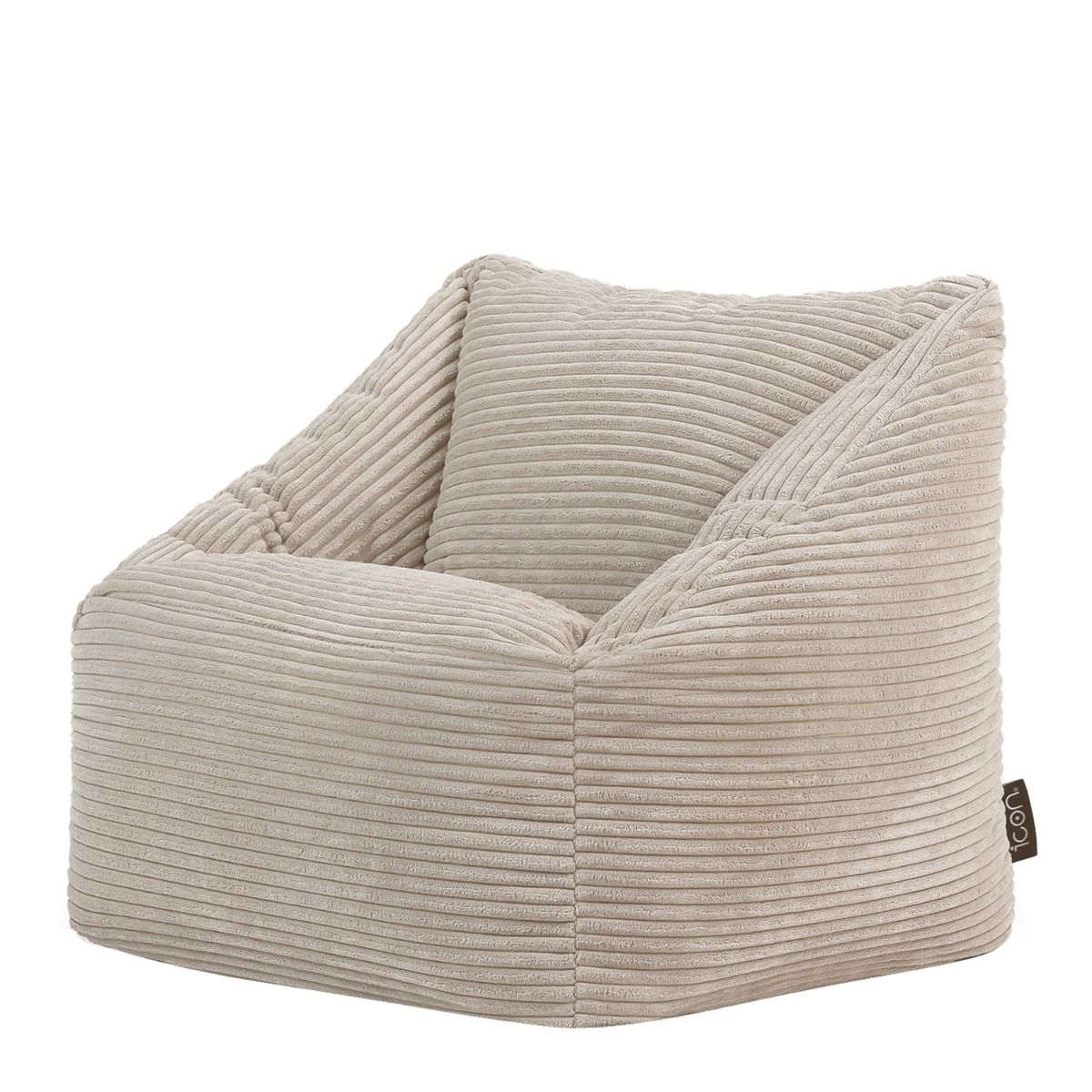 Kids Natalia Corduroy Armchair Bean Bag, Stone