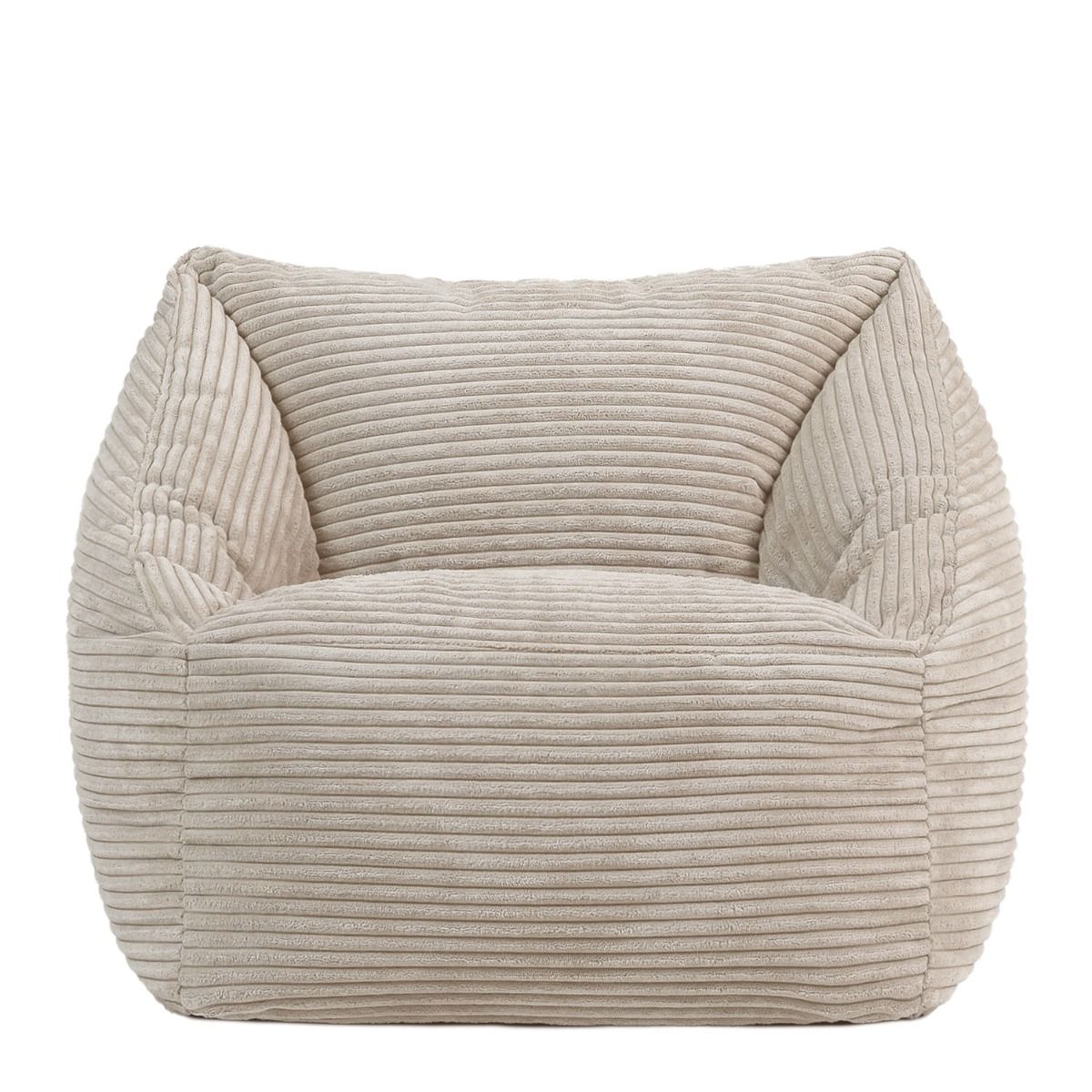 Kids Natalia Corduroy Armchair Bean Bag, Stone